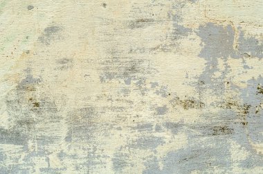 Boya kalıntıları ve çatlak arkaplan desenli eski taş duvar