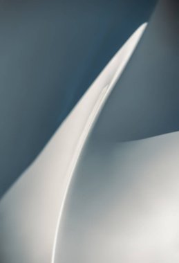 geometrik şekillerin eğri çizgilerinden mavi ve gri soyut arkaplan minimalist tasarım deseni