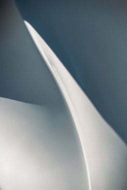 geometrik şekillerin eğri çizgilerinden mavi ve gri soyut arkaplan minimalist tasarım deseni