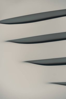 geometrik şekillerin eğri çizgilerinden gri soyut arkaplan minimalist tasarım deseni