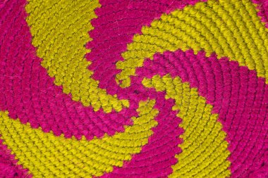 Örgü yün giysiler, el yapımı. Yakın plan.