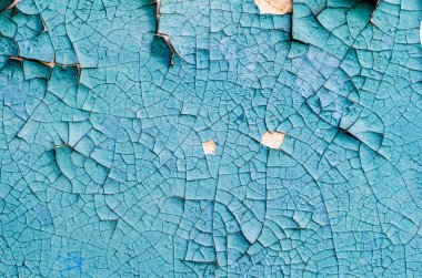 soyulması mavi boya duvar dokusu ile kırık