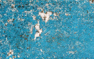 doku duvar eski mavi boya izleri ile