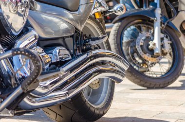 modern motosiklet helikopter yakın