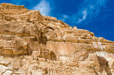 Mısır Dahab kanyonda yüksek rocky Dağları