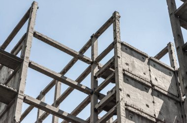beton bloklardan bir binanın soyut arka plan parçası