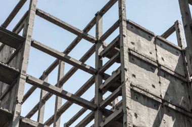 beton bloklardan bir binanın soyut arka plan parçası