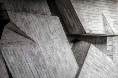 Gölgeli gri beton duvar yapısının soyut arkaplan deseni