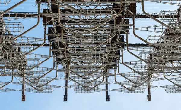symmetry pattern industrial engineering old secret army soviet radar in Chernobyl Ukraine