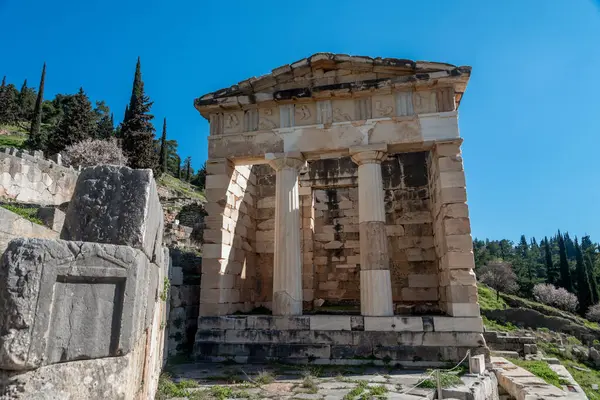 antique building with columns in Athens Greece