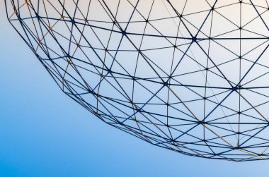 soyut arkaplan modern mimari yapı küresi mavi arkaplan izole