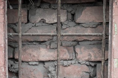 kalıp eski tuğla duvar arkaplanı kapat