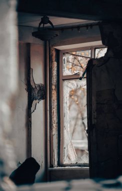 Ukrayna 'daki savaş sırasında şehirdeki okulları yakıp yıktı.