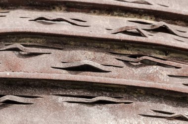 Eski paslı metal yüzey yakın model arkaplan