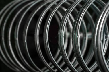 Aynı Mount Iron Ring soyut karanlık teknoloji arka planı tekrarlanıyor