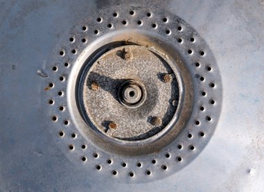 Klasik araba soyut teknoloji arka planının demir yuvarlak kenarı.