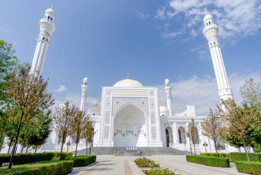 Grozny Çeçenistan Rusya 'daki büyük beyaz İslam camii