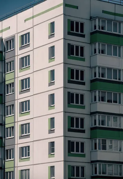 stock image wall facade and empty windows of new modern houses without people in Ukraine