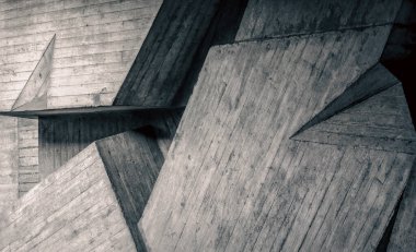 Gölgeli gri beton duvar yapısının soyut arkaplan deseni