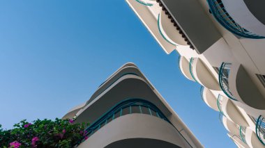 Mısır 'da insan olmayan boş bir otelin alt manzarası Hurghada