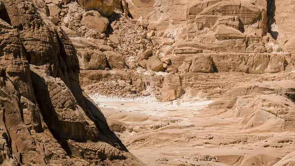 stock image high rocky mountains in the desert in Egypt Dahab