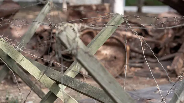 stock image abandoned empty trenches without soldiers war in Ukraine and Kursk region Russia