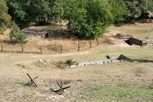 stock image abandoned empty trenches without soldiers war in Ukraine and Kursk region Russia