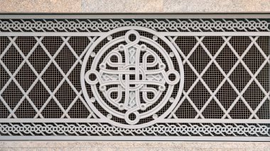 Eski bir taş yapının parçası ve binanın klasik dekorunun bir parçası soyut mimari arka plan deseni