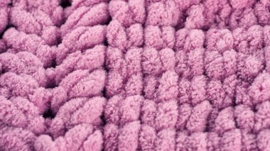 Örgü yün giysiler, el yapımı. Yakın plan.