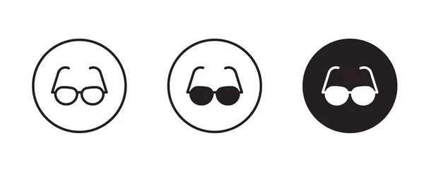 Sun Glass Icon Sunglasses Eye Frames Vector Symbol Logo Illustration ストックベクター
