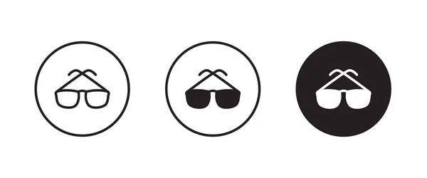 Sun Glass Icon Sunglasses Eye Frames Vector Symbol Logo Illustration Vectores de stock libres de derechos