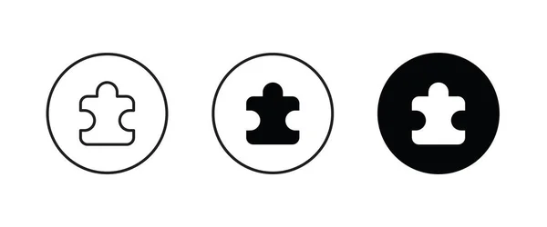 Puzzle Icon Part Symbol Logo Illustration Editable Stroke Flat Design 图库插图