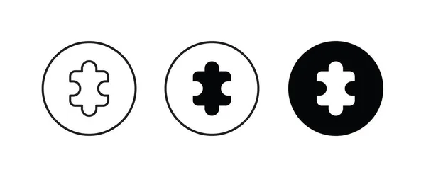 Puzzle Icon Part Symbol Logo Illustration Editable Stroke Flat Design 免版税图库插图