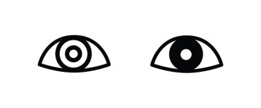 görüş simgesi, göz vektörü, işaret, sembol, logo, illüstrasyon, düzenlenebilir vuruş, beyazı izole edilmiş düz tasarım tarzı. Bak, bak, görüş, bakış, bakış, bakış, bakış, dekko, göz kırpma, göz kırpma