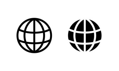 Globe, World, Web sitesi simgelerine gidin İletişim, WWW, World wide, support, social media, contact us, Internet simgesi sembolü taşıyıcı koleksiyonu beyaz renkte izole edilmiş