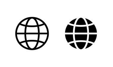 Globe, World, Web sitesi simgelerine gidin İletişim, WWW, World wide, support, social media, contact us, Internet simgesi sembolü taşıyıcı koleksiyonu beyaz renkte izole edilmiş