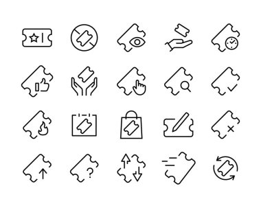 Biletler İlgili Vektör Hattı Simgeleri. Early Bird, Combo offer, Mobile Ticket line simgeleri seti, düzenlenebilir vuruş beyaz, doğrusal vektör çizgisi çizimi, sembol logosu gibi simgeleri içerir