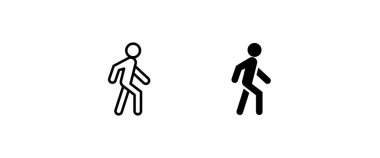 Yaya çizgisi ve düz simgeler seti, düzenlenebilir vuruş beyaz, doğrusal vektör çizgisi çizimi, sembol logo tasarım biçimi