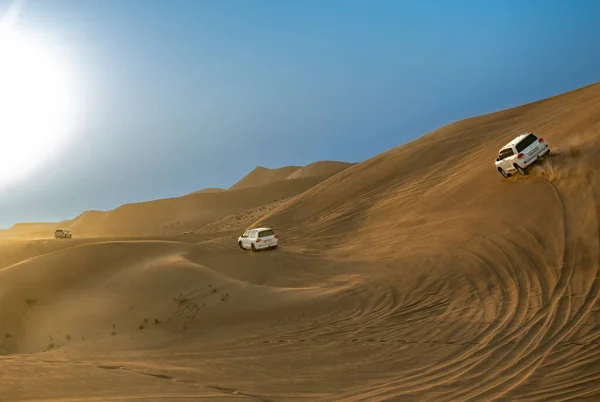 Journey Jeeps Sandy Hills Arabian Desert May 2022 Royalty Free Stock Photos