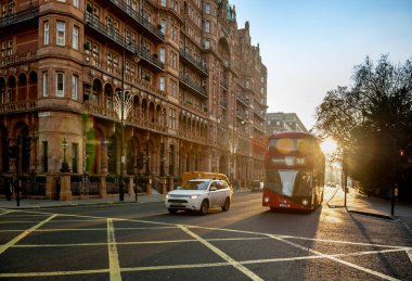 Picturesque streets, buildings of the square of the wonderful city of London. England December 2022 Tourism, vacation, travel concept
