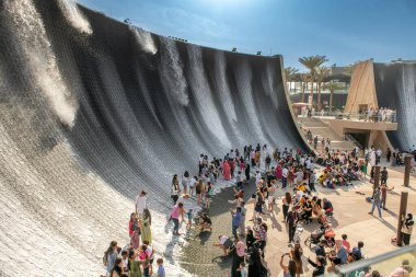 Fragments of the pavilions of the participating countries at the Expo 2020. U.A.E. Dubai March 2022