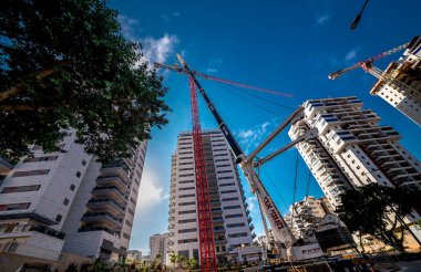 Construction site of a new residential building in Ashkelon, a large resort town in southern Israel, Israel, Ashkelon, October 2020 clipart