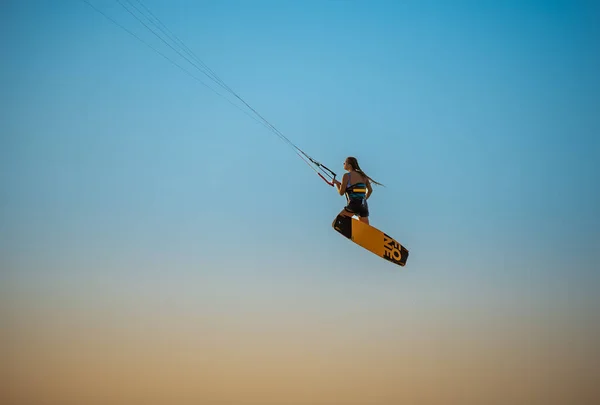 Kitesurfing Surfers All Ages Train Mediterranean Israel Ashkelon January 2023 — Stock Photo, Image