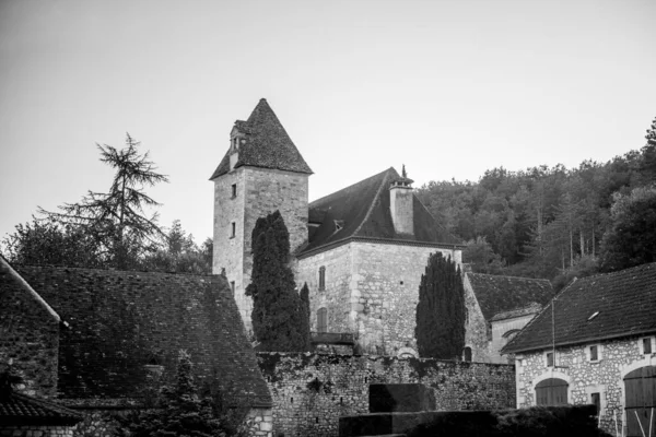 Roque Gageac Miasto Niesamowitym Pięknie Przylegające Klifu Pobliżu Rzeki Dordogne — Zdjęcie stockowe
