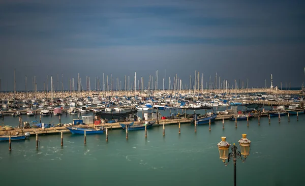 stock image A favorite place of fishermen and townspeople at the Marina in the city of Ashkelon. Israel October 18, 2022