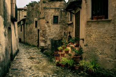 Gerace is a town and comune in the metropolitan city of Reggio Calabria, ,Gerace in southern Italy. The town stands on a hill formed from conglomerates of marine fossils. Italy Calabria May 10, 2023 clipart