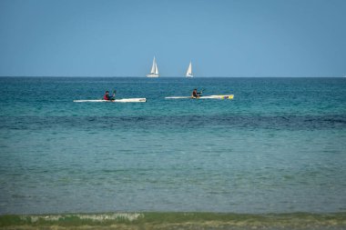 Akdeniz 'in kıyısında. Şehir Plajı