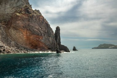 Aeolian Adaları boyunca deniz yolculuğu. Sicilya, İtalya, 12 Mayıs 2023
