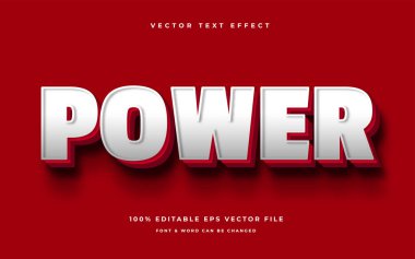 güç modern düzenlenebilir metin efekti