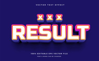 Sonuç olarak modern düzenlenebilir metin efekti